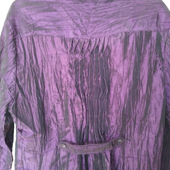 Purple Jacket Sz 12 / 14 Pleat & Back Belt Detail - Picture 5 of 6